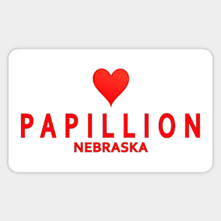 Papillion Nebraska with heart Sticker